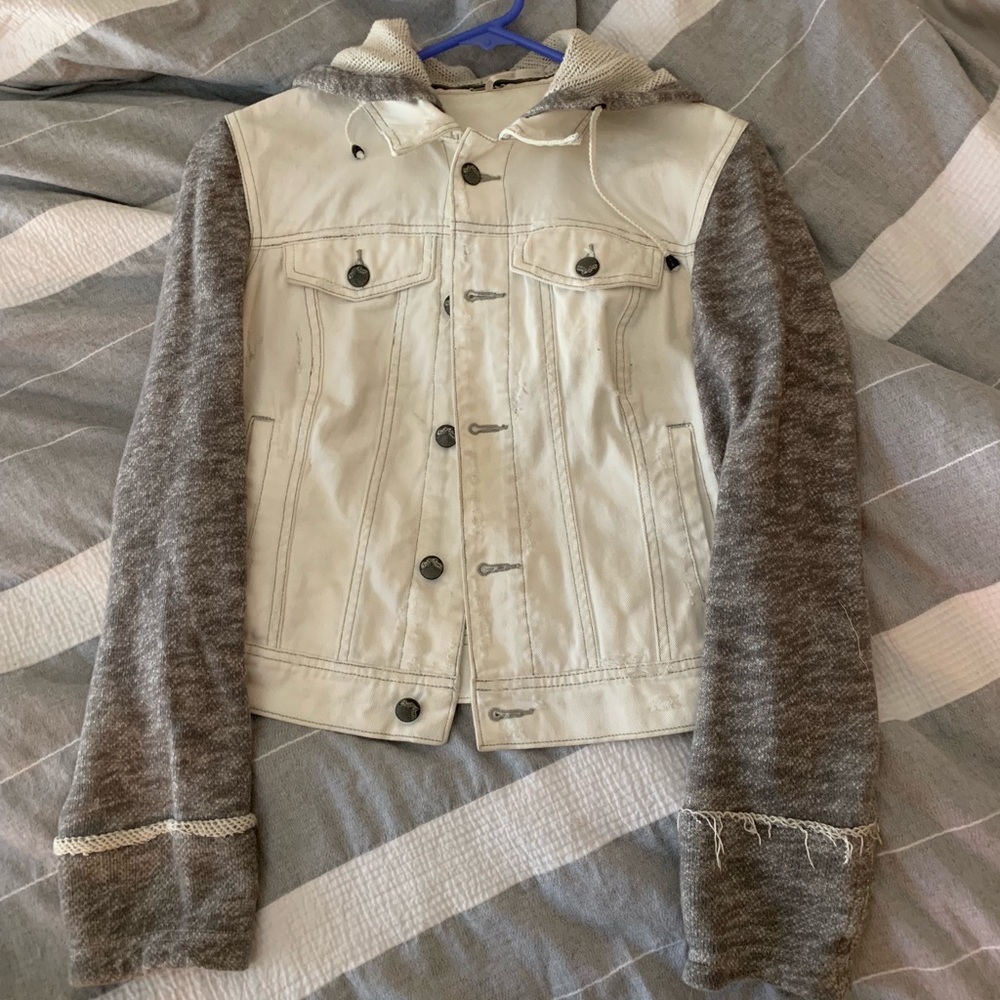 Free people mixed fabric jacket